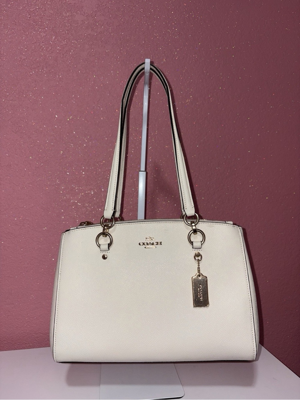 Coach Etta Carryall White Leather Satchel Shoulder BagMSRP: $350